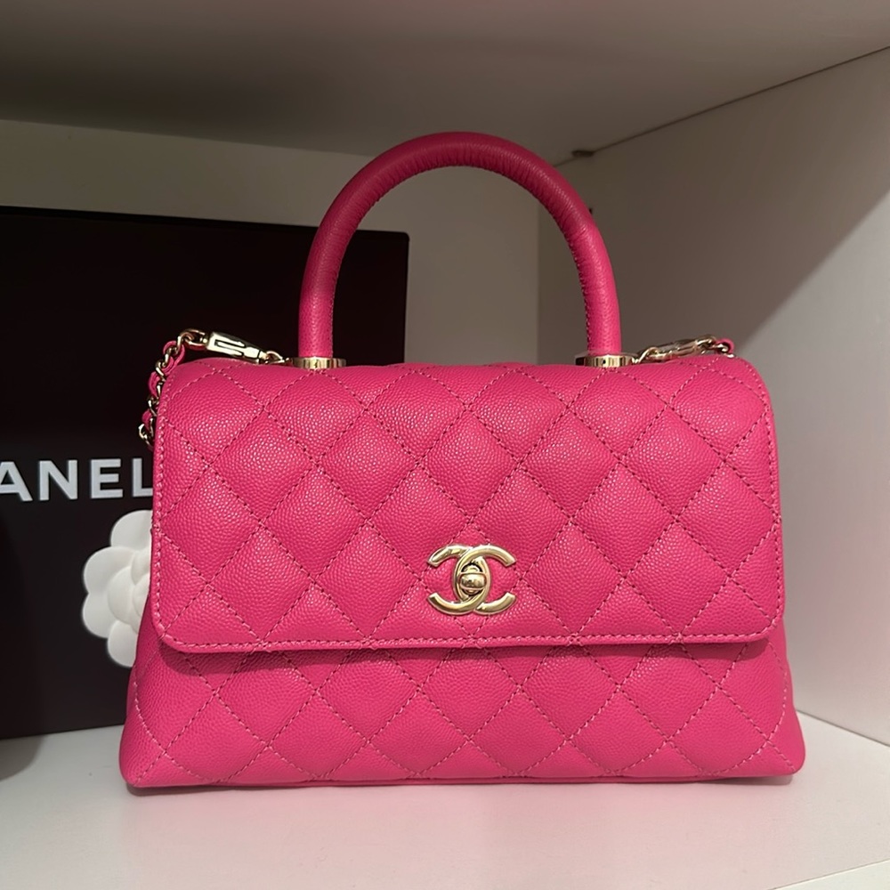 Chanel Caviar Quilted Coco Mini Handle Flap 💕